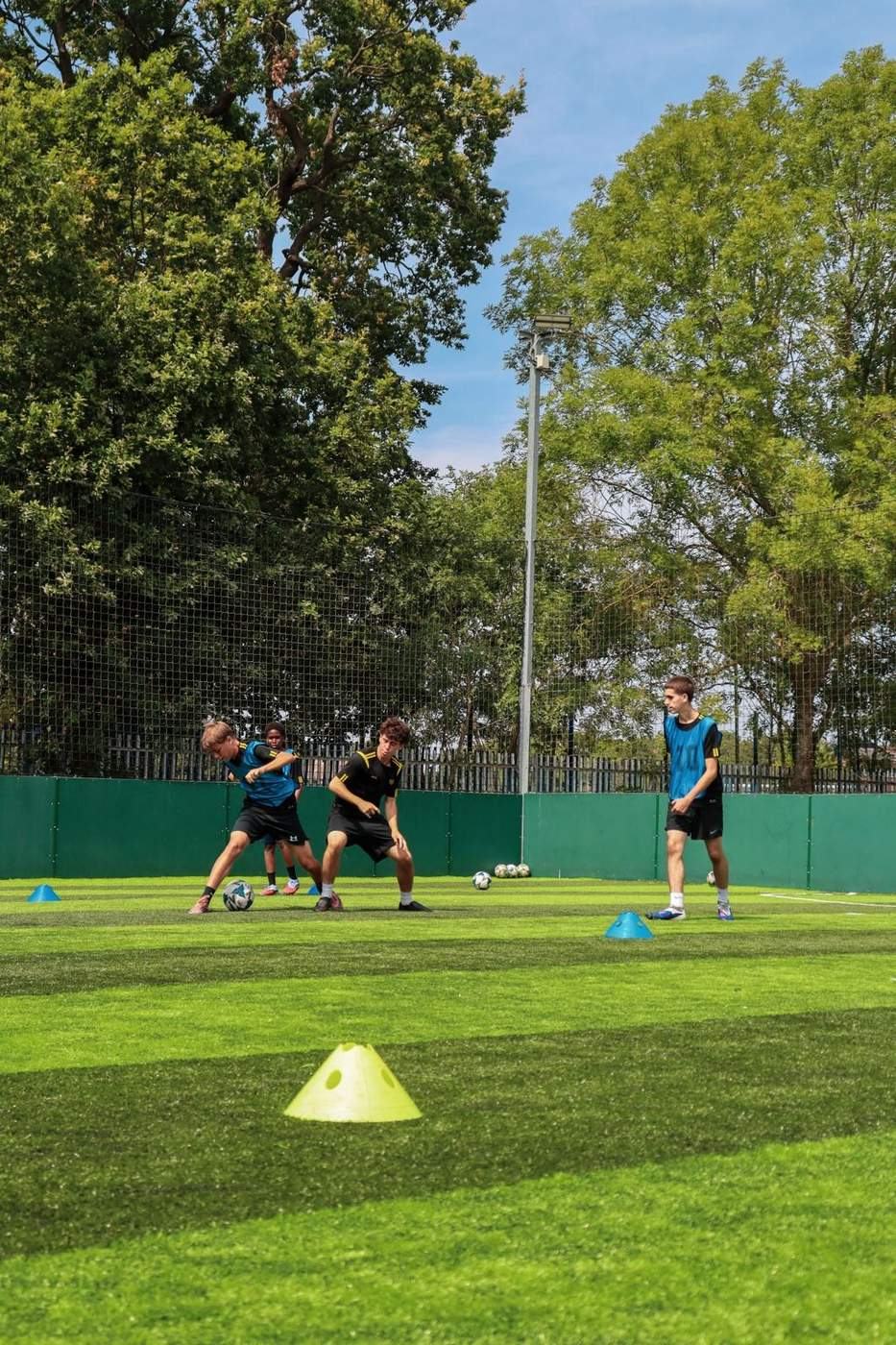 Players competing in a small-sided training practice